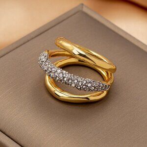 Alexis Bittar Irregular Split Round Diamond Ring